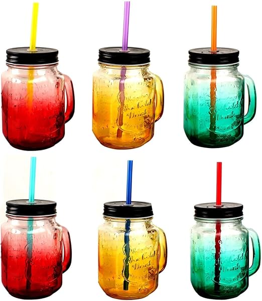 32 Pieces Reusable Plastic Straws Fit for Mason Jars, Tumblers, 10.25 Inches Extra Long Rainbow Colored Unbreakable Drinking Straws with 2 Cleaning Brushes, BPA Free and Eco Friendly