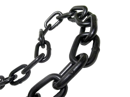 38"" X 10' Black Powder Coated Safety Chain  Working Load: 2,650 LBS Grade 30 Proof Coil  UV Protection  Swing Set Barrier Gate  Steel Chain  Heavy Duty