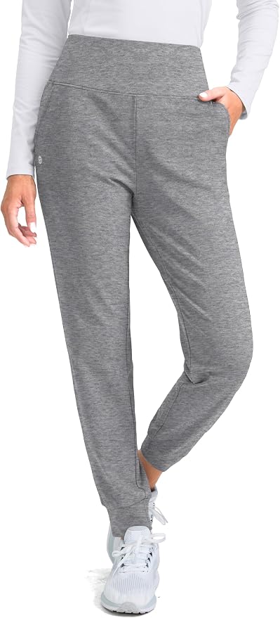 G Gradual Women's Fleece Lined Joggers High Waisted Water Resistant Thermal Hiking Pants Cold Weather Sweatpants with Pockets