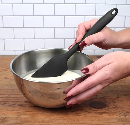 RSVP International (ESP-WH) Ela's Favorite Silicone Spatula, Black, 11"  BPA-Free Silicone  Scrape Batters, Flip Eggs, Ice Cakes,  More  Dishwasher Safe  Heat Resistant  Cooking, Baking  More