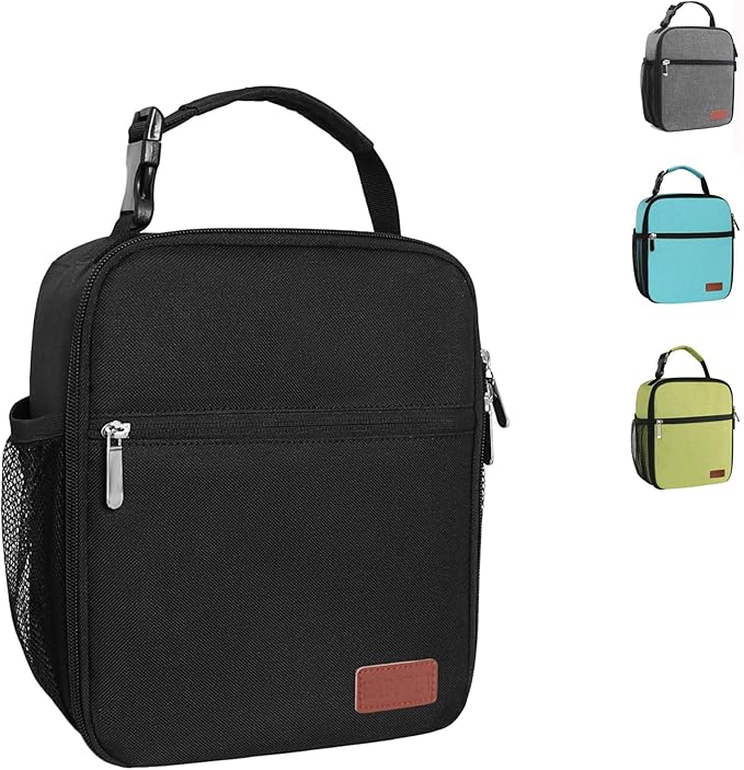Lunch Box for Men  Women Durable Lunch Bag for Adults Reusable Small Lunchbox Black