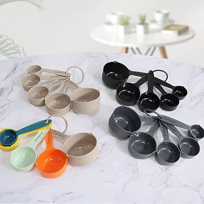 TULTU Personalized Customized 5-Piece Measuring Cup Spoon Set Professional Plastic Measuring Cup Multi-Purpose Coffee Spoon Children's Milk Powder Spoon Suitable for Every Family