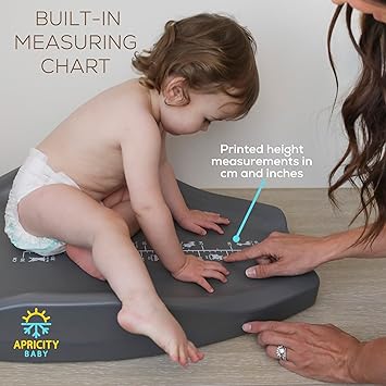 Apricity Baby Changing Pod- Grey - Waterproof Non-Slip Changing Pad Easy-to-Clean Diaper Changing Station for Dresser Tops Large Portable Wiapeable Changing Pad for Newborns to Toddlers Diaper Changer