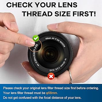 Lightdow 58MM 0.43x High-Definition Wide Angle  Macro Lens Attachment for Canon EOS Cameras - Enhance Your Photography Creativity (58mm)
