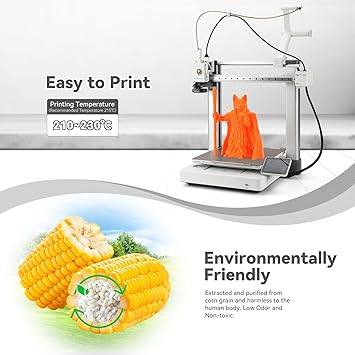 PLA Pro (PLA) Filament 1.75mm, 3D Printer Filament PLA Plus, Cardboard Spool 3D Printing Filament PLA , Dimensional Accuracy - 0.03 mm Orange,1kg