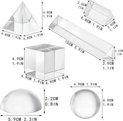 QFkris K9 Optical Crystal Photography Prism Set, 5 Pack