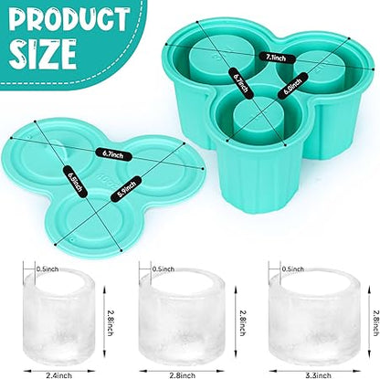 Ice Mold for Stanley Cup Suitable for 40 Ounces Silicone Ice Cube Tray Hollow Cylindrical Ice Mold Suitable for Easy Release Mold for Stanley Cups Cocktails Whiskey Beverages Coffee
