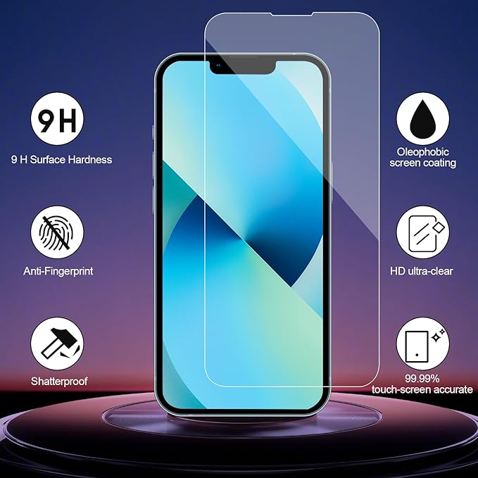 33 Pack Glass Screen Protector for iPhone 13 with Camera Lens Protector, 6.1 Inch HD Clear Tempered Glass Film for iPhone 13, Anti-Scratch, Bubble Free, Case-friendly
