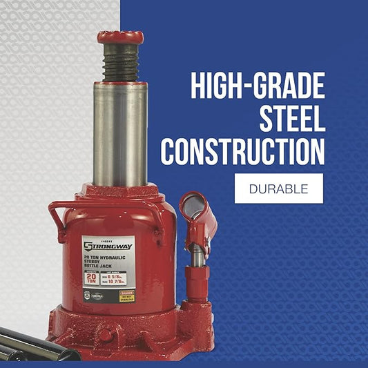 Strongway 20-Ton Hydraulic Stubby Bottle Jack