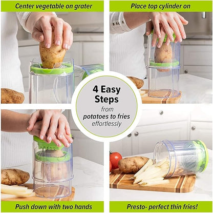 Easy to clean potato cutter, ultra blade potato cutter dishwasher safe, frying cutter - red