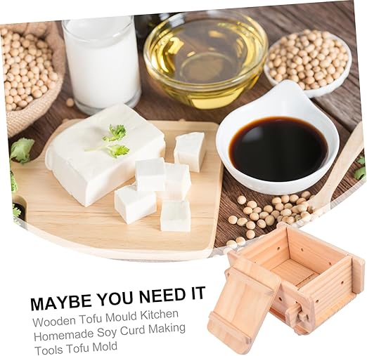 1 Set Wooden Tofu Mold Kitchen Homemade Curd Making Tool Organic Tofu Maker for Fresh Tofu Cheese Kitchen Essential for Tofu Lovers