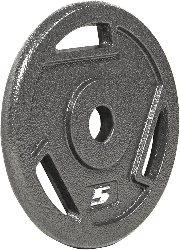 BalanceFrom Cast Iron Plate Weight Plate for Strength Training, Weightlifting and Crossfit, 1-Inch or 2-Inch, Standard or Olympic