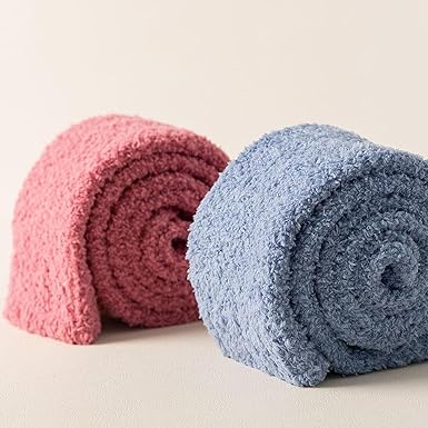 Fuzzy Socks for Women Slipper Fluffy Winter Plush Knee High Socks Soft Warm Cute House Long Cozy Microfiber Socks