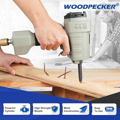 WOODPECKER WTB60 Heavy Duty Pneumatic Nail Remover Gun, Air Punch Nailer Pneumatic Nail Puller Air Denailer Gun for Removing 9-16 Gauge Nails