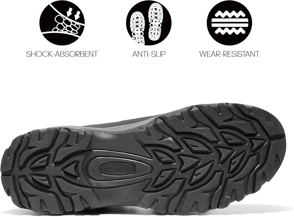 NORTIV 8 Waterproof Steel Toe Boots for Men Slip Resistant Safety Industrial Boots