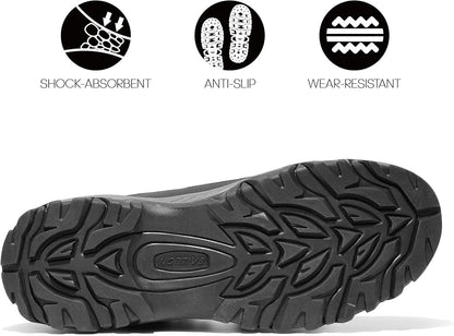 NORTIV 8 Waterproof Steel Toe Boots for Men Slip Resistant Safety Industrial Boots