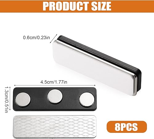 8 Pairs Magnetic Curtain Closure, Blackout Blind Accessory for Window Blinds Curtain Closure with Adhesive Curtain Magnets Clips for Blackout Curtains