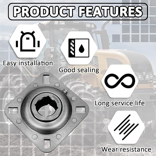 FD209RK 1-14" Square Bore Disc Harrow Flange Bearing Unit for Farming Applications FAFNIR FD-209-RK FD209-1 14SQ DHU1-14S-209 DHU114S209 PMFD209RK 311007 822-209C 84151226