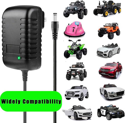 12v Charger for Kids Ride On Toys Car, 12 Volt Battery Charger Replacement for Kidzone, Best Choice, Wrangler, Kid Trax, Dynacraft, Lamborghini Powered Wheel Charging