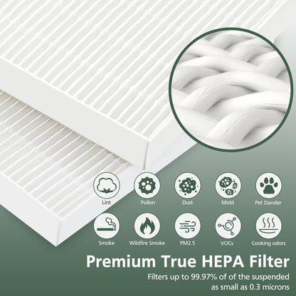 Filter H 5500-2 Replacement Filter For Winix Air Purifier 116130 Replacement Compatible with Winix 5500-2 and AM80 Air Purifier, 3 Pack HEPA Filter Only