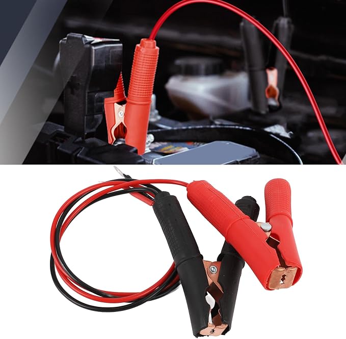 FLEXMAN 2Pcs Jumper Cables for Car, 30A 6mm Heavy Duty Automotive Booster Cables, Battery Cable, Car Essentials for DC12V, DC24V Appliances in Most Vehicles