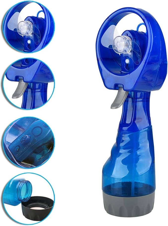 spray fan bottles mist sprayer Handheld portable fan personal quiet fan for outdoorbeach 2 AA dry Battery Poweredorange