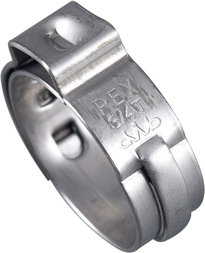 EFIELD - 34 Inch PEX Stainless Steel Clamp Rings (200 Pack) for Metal PEX Pipe Connection