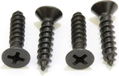 Bolt Dropper 8 X 1'' Black Oxide Coated Stainless Flat Head Phillips Wood Screw (50 Pack), 18-8 (304) Stainless Steel Screws by Bolt Dropper