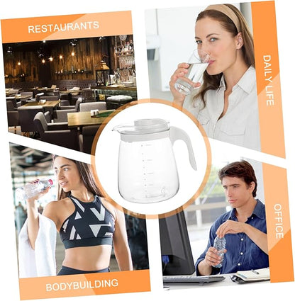 Large Glass Tea Pot Set Cold Water Bottle No Rust Stovetop Tea Kettle for Hot or Cold Beverages