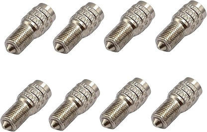 8 Pcs Double Seal Valve Stem Caps, Copper Tire Air Caps Flow Through Metal Valve Caps for Boats, RVs, Trailers and Semi Truck Tires