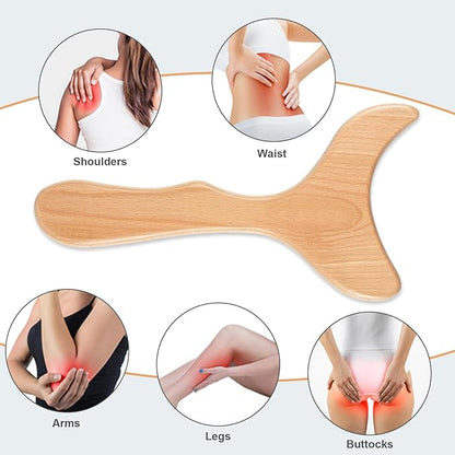 Wood Therapy Massage Tools,Wooden Lymphatic Drainage Massager, Cellulite Remover Body Sculpting Tool for Cellulite Reduction,Muscle Tension Release,Body Contouring and Shaping