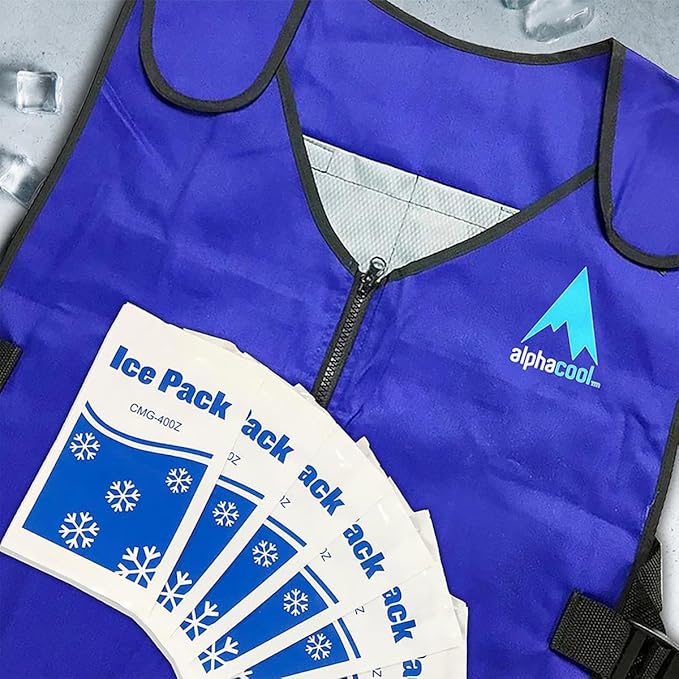 Ice Vest for Men and Women Adjustable Cooling Vest with Ice Packs