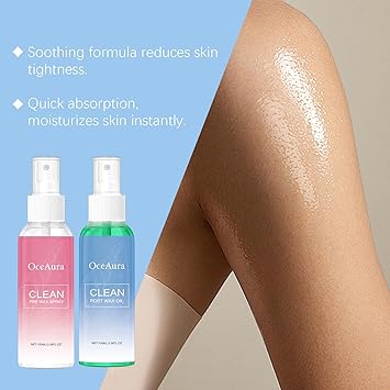 Care before and after hair removal spray gently moisturize and care skin hair cleaning and moisturizing care spray