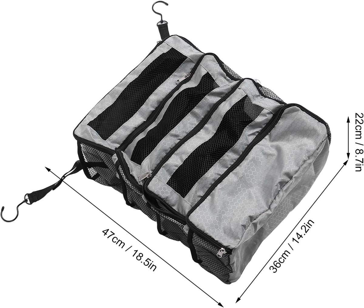 Suitcase Organizer Hanging Suitcase Organizer for Travel Foldable Portable Travel Carry On Bag Luggage Compression Hanging Packing for Travel Carry on Closet (Bag Only) (Gray)
