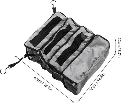 Suitcase Organizer Hanging Suitcase Organizer for Travel Foldable Portable Travel Carry On Bag Luggage Compression Hanging Packing for Travel Carry on Closet (Bag Only) (Gray)