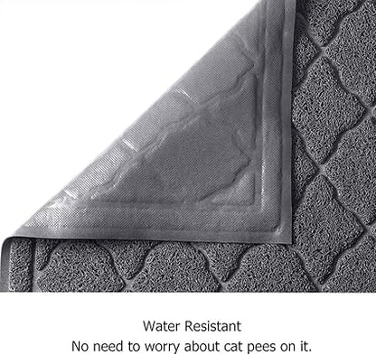 unipaws Cat Litter Trapping Mat, Litter Box Scatter Control Pad, Litter Free Floors and Urine Waterproof, Gentle on Paws, No Phthalate