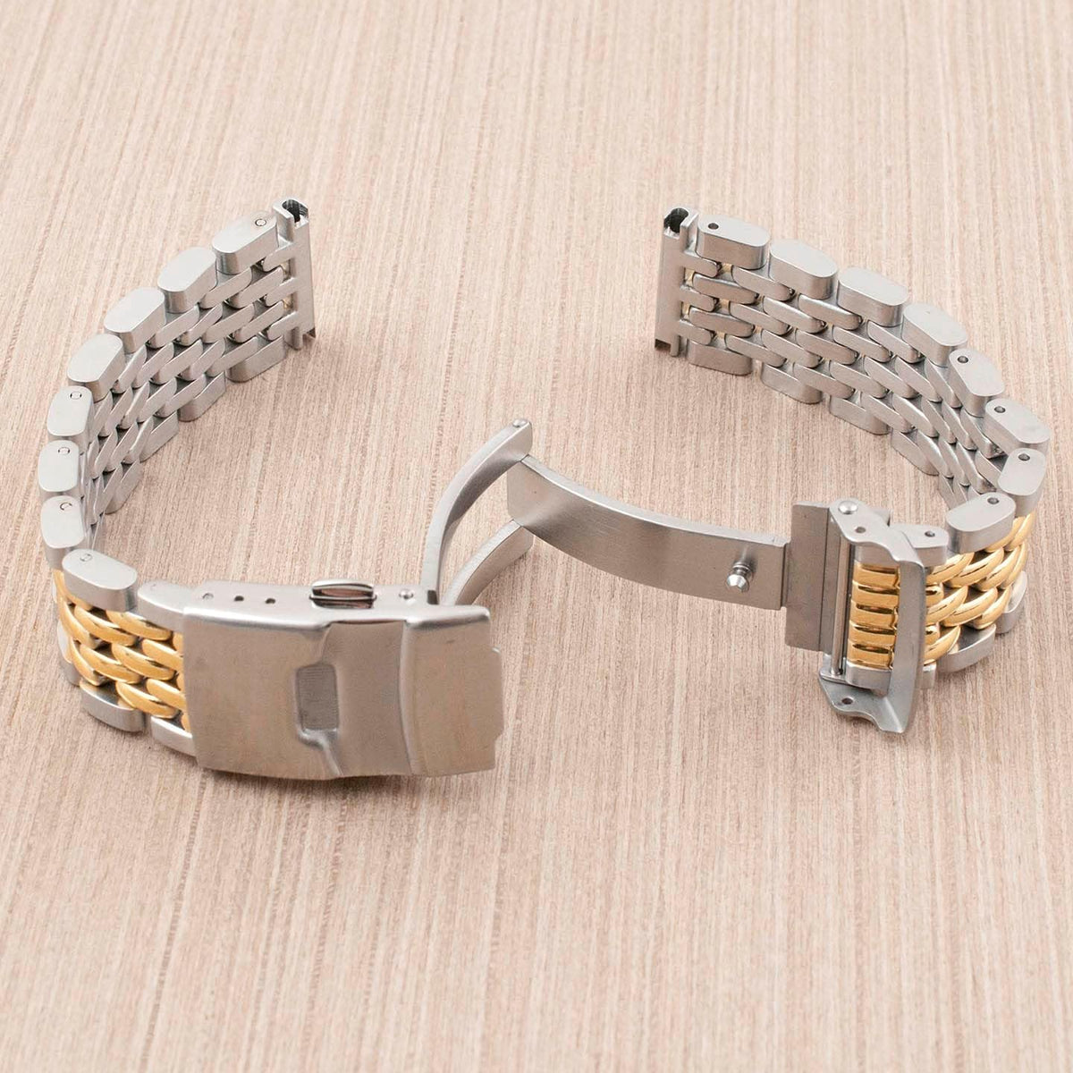 StrapHabit Stainless Steel Metal Beads of Rice Watch Bands for Men and Women - Quick Release Watch Band Replacement Vintage BOR 18mm 19mm 20mm 21mm 22mm 24mm