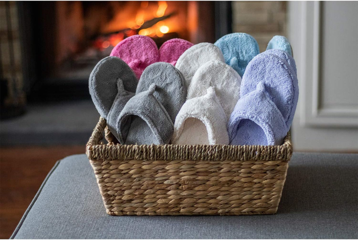 Acorn Women's Spa Thong Slippers with Cloud Contour Comfort - Arch Support and Plush Fluffy Terry Lining, Perfect for Beach, Camping, Poolside, or Bathroom Wear