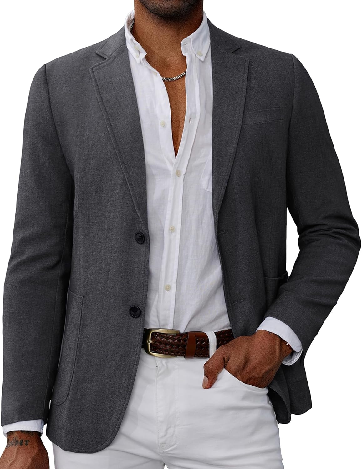 Mens Blazer Sport Coats Casual Lightweight 2 Button Sports Coat and Blazers Suit Jacket