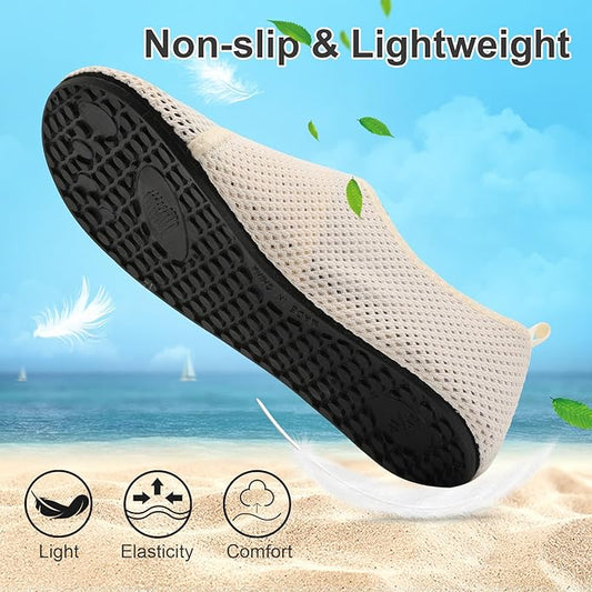 BARERUN Barefoot Water Shoes for Women Men Quick-Dry Aqua Socks for Swim Beach Pool Surf Yoga Boat Travel Non Slip Indoor Outdoor Walking Shoes