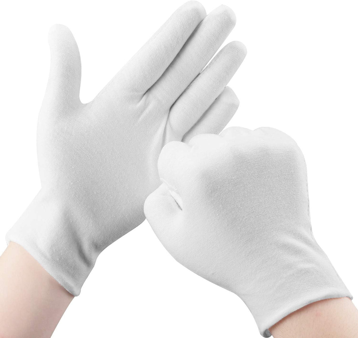 30 Pcs White Cotton Gloves for Dry Hands Moisturizing Eczema Overnight