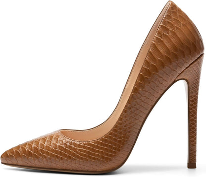 SAMMITOP Women's High Heels Pumps Pointed Toe Stiletto Shoes Slip-on Dress Pump