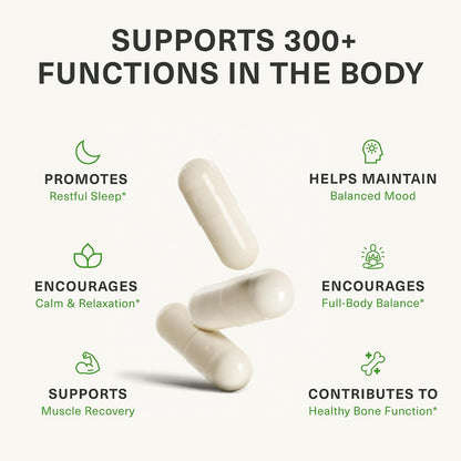 BIOptimizers Magnesium Breakthrough Supplement with 500mg - 7 Forms of Magnesium: Glycinate, Malate, Citrate, and More - Natural Support for Sleep and Cognitive Function -30 Capsules- Calming Vitamins ( No Original Box )