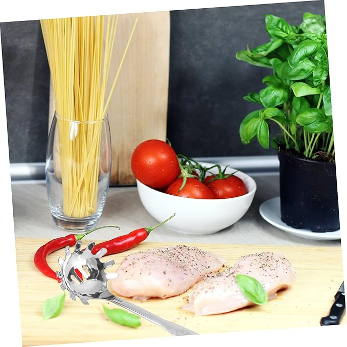 Sturdy Noodles Serving Spoon Strainer 304 Stainless Steel for Safe Cooking and Easy Cleaning