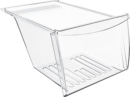 HECASA 240337103 240337102 Refrigerator Crisper Drawer Pan Replacement For 240337105 240337107 240337108 240337109 Refrigerator Pan Shelf Replacement only Plastic Clear