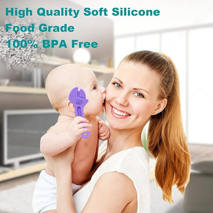 Baby Teething Toys, Silicone Baby Teether Chew Toys, BPA Free, Suitable for Infants Over 3 Months, Infant Molar Teether Toys, Soothe Babies Sore Gums Freezable