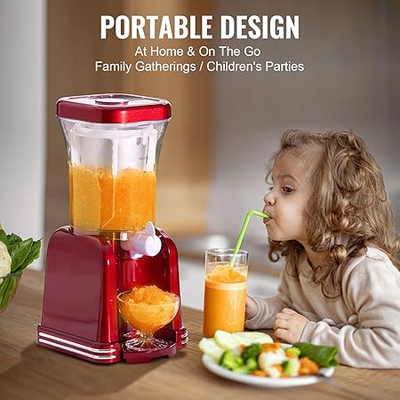 Happybuy Slushy Machine for Home, 32oz Tank Home Margarita Maker, Smoothie Frozen Drink Creator with Food-grade, for Home DIY  Kids' Parties, Red