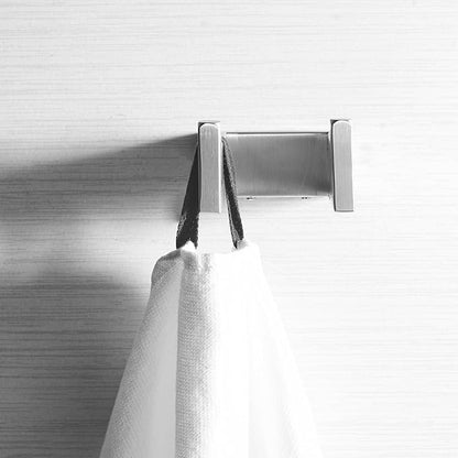 Elegant Double Towel Hook for Organized Serenity, Durable Stainless Steel Design, Any Bathroom Decor, Brushed Nickel