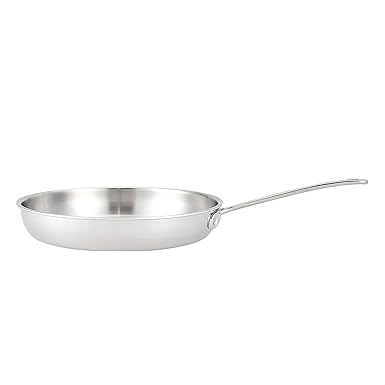 Basics Tri-Ply Stainless Steel Fry Pan, 12 Inch, Silver (Previously Commercial brand)