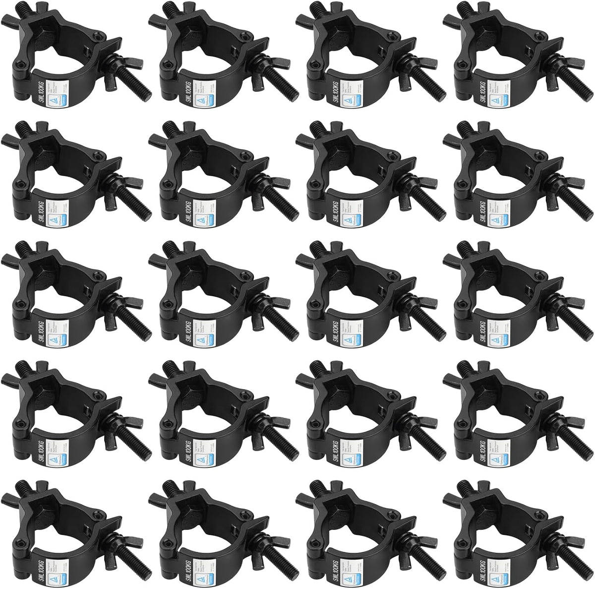 GBGS 20 Pack 2"Truss Clamp,DJ Stage Lighting Clamps,Max Load 220lbs,Black for Stage Moving Head Lighting